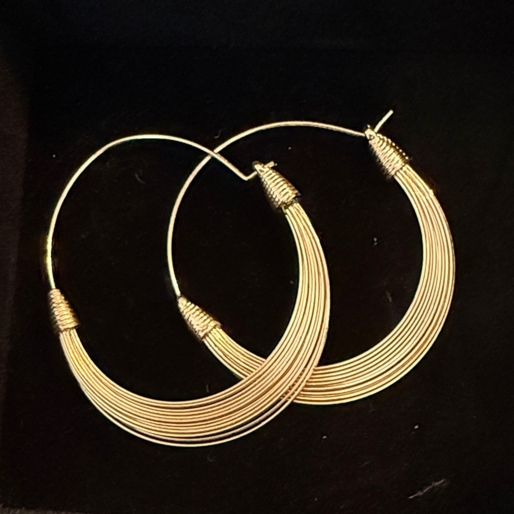 Vintage Gold Hoop Earrings